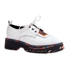 Scarpe Stringate da Donna in Pelle Artiker 55C0500 Bianco bianca