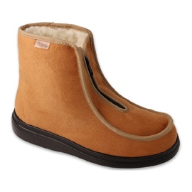 Ciabatte da donna Befado Dr.Orto isolanti in lana 996D014 cammello beige