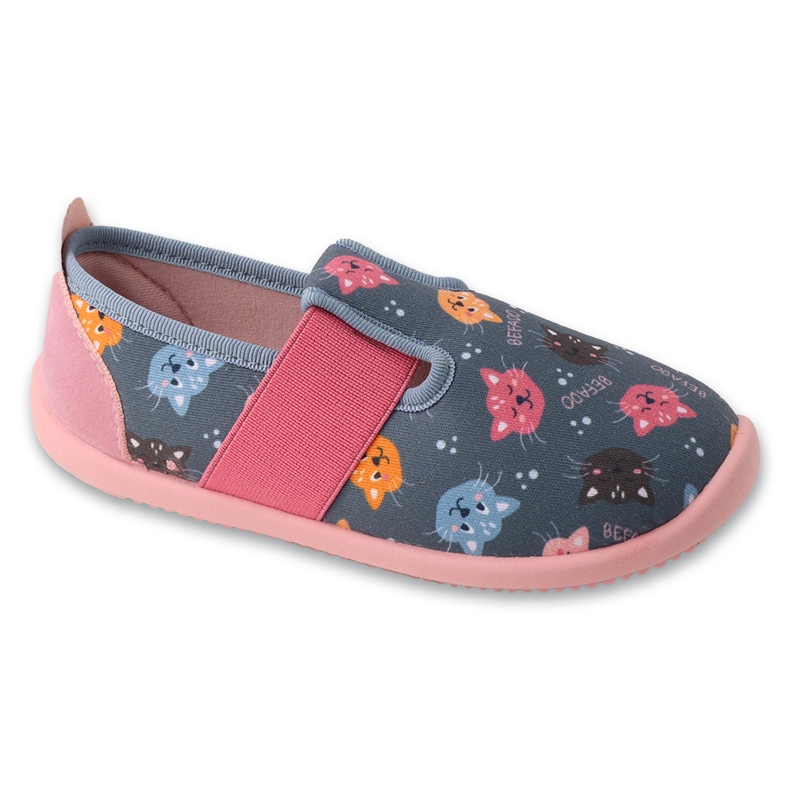 Pantofole per bambini Befado, fondo elastico, 901X020, grigio