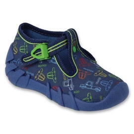 Pantofole per bambini Befado con chiusura 110P487, blu navy
