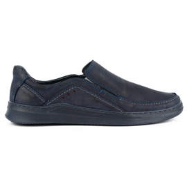 Antex Scarpe da uomo in pelle slip-on slip-on 216gt blu navy blu
