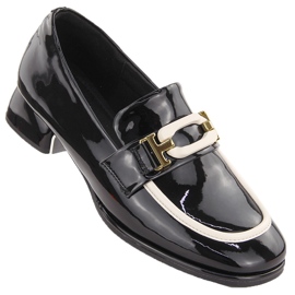 Scarpe da lord da donna in pelle, nere Artiker 55C0104 nero