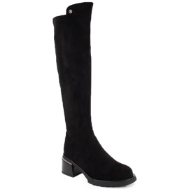Stivali da donna in camoscio nero S.Barski JC42-81