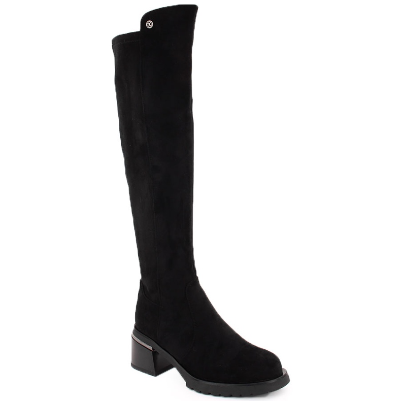 Stivali da donna in camoscio nero S.Barski JC42-81