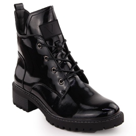 Abbigliamento da lavoro da donna in vernice nera Vinceza 58136 nero