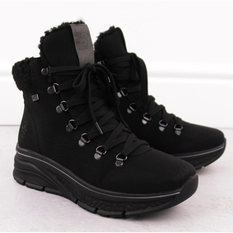Stivali isolanti impermeabili da donna, neri Rieker 48034-00 nero