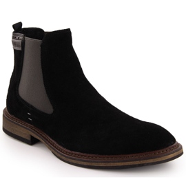 Stivaletti Chelsea da uomo in pelle nera Big Star OO174154 nero