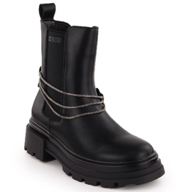 Stivaletti Chelsea da donna in pelle nera Big Star nero