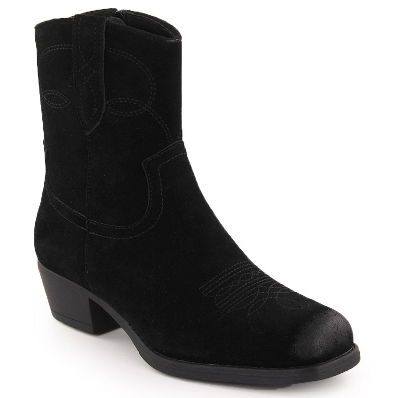 Stivali texani da donna in pelle, neri Sergio Leone BT284-S nero
