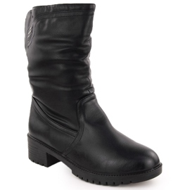 Stivaletti alti neri da donna isolati Filo Donna Z24-43 nero