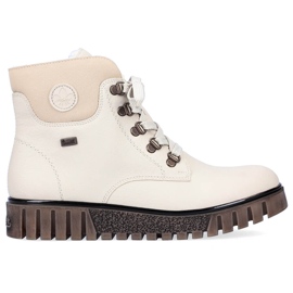 Stivaletti beige da donna impermeabili Rieker Y3433-60