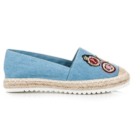 Jolyvia Espadrillas in denim con toppe blu