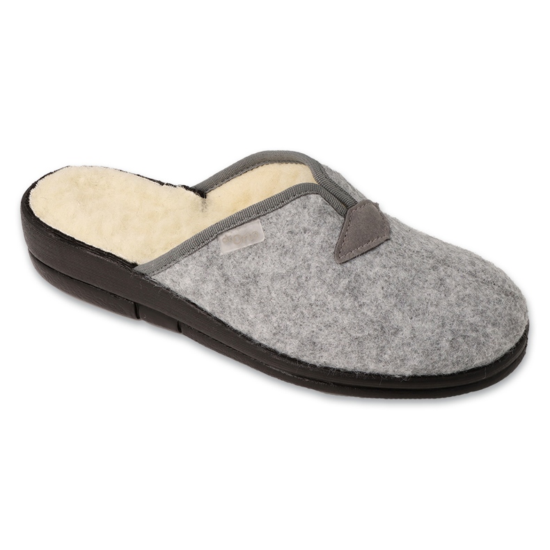 Ciabatte da donna in pu Befado isolate con lana 937D638, grigie grigio