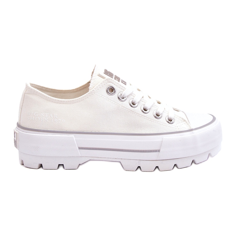 Sneakers Platform in tessuto Big Star LL274150 Bianche bianca