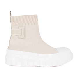 Seastar Sneaker alta platform beige chiaro