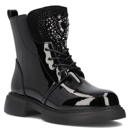 Filippo DBT6568/24 Stivali platform in pelle Bk, neri