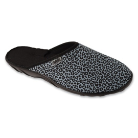 Ciabatte da donna Befado con stampa animalier 235D205 grigio/nero
