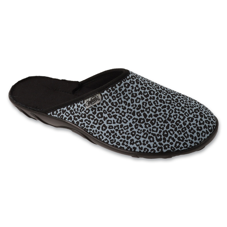 Ciabatte da donna Befado con stampa animalier 235D205 grigio/nero