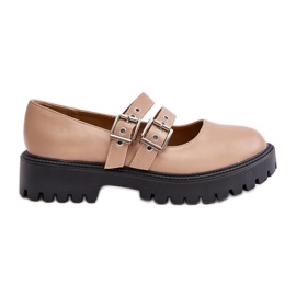 Scarpe Da Donna Con Cinturini In Eco Pelle Beige Terione