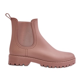 Stivali Wellington da donna con inserti elastici, colore rosa sporco Ciariel