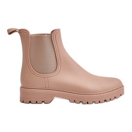 Stivali Wellington Da Donna Con Inserti Elastici, Ciariel Beige