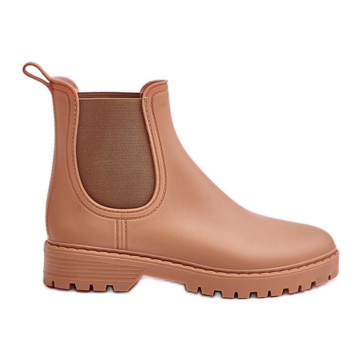 Stivali Wellington Da Donna Con Inserti Elastici, Marrone Ciariel beige