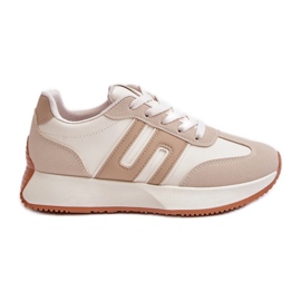 Sneakers da Donna, Scarpe Sportive con Plateau, Thari Beige