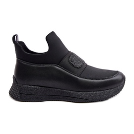 Scarpe sportive con plateau in pelle nere Artiker 55C0035 nero