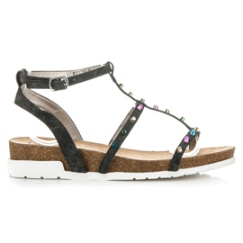 Sandali con zeppa KYLIE nero