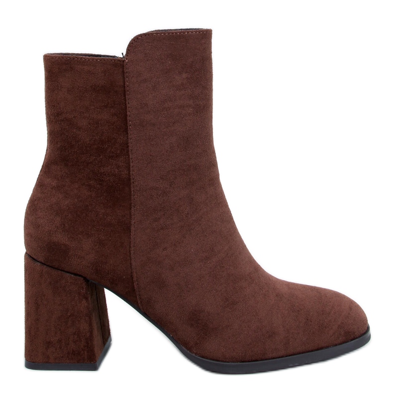 Stivaletti lisci con tacco alto Weish Brown marrone