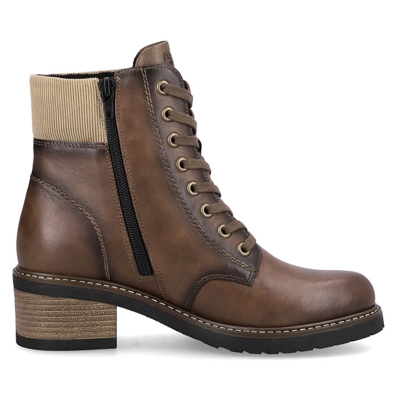 Stivali marroni isolanti in pelle da donna Remonte D1A70-22 marrone