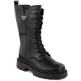 Stivali da lavoro da donna in pelle nera Filippo DBT6302 nero
