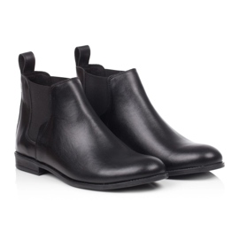 Stivaletti Chelsea bassi da donna, in pelle nera Butdam Btk nero