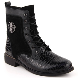 Stivaletti da donna in vernice nera Filippo DBT4917 nero
