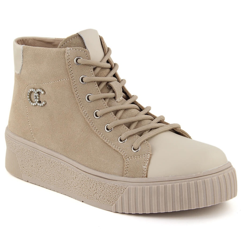 Sneakers da donna Filippo DBT6483 in pelle beige