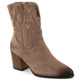 Stivali da cowboy isolanti beige Vinceza da donna