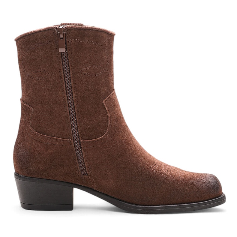 Stivali texani da donna in pelle marrone by Sergio Leone BT284-S