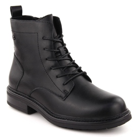 Stivaletti stringati da donna in pelle nera by Sergio Leone BT727-S nero