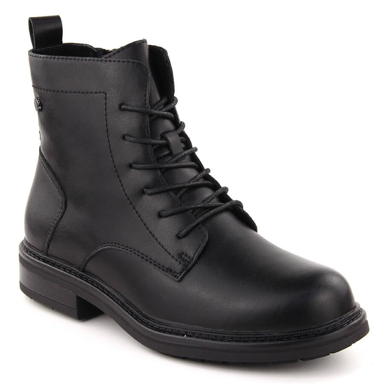 Stivaletti stringati da donna in pelle nera by Sergio Leone BT727-S nero
