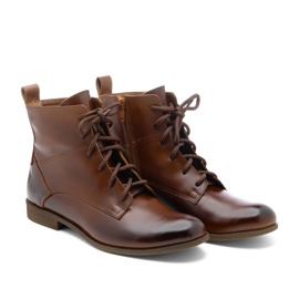 BUTDAM Stivaletti stringati in pelle Trw, viso marrone