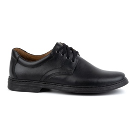 KOMODO Scarpe da uomo in pelle naturale 933K, nere nero