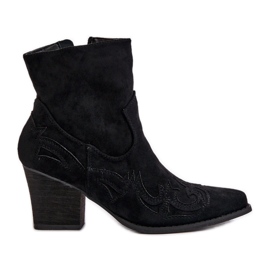 Stivali texani con tacco alto, Eco suede, Arabelline nere nero