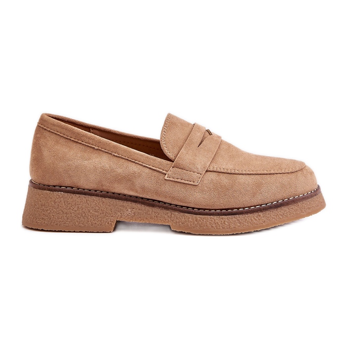 Mocassini Classici da Donna in Eco Camoscio, Beige Belania