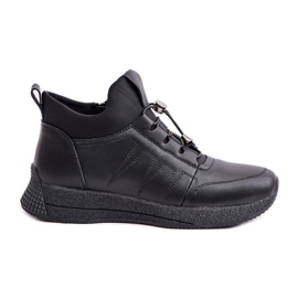 Scarpe sportive in pelle isolate con cerniera Artiker 55C0041 Nere nero