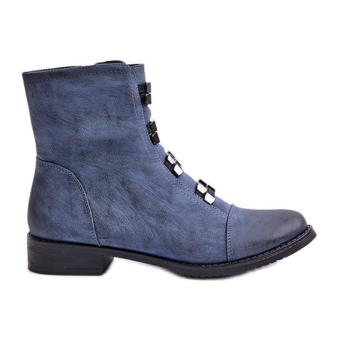 Jezzi Stivali con cerniera isolati da donna Blu Evalith