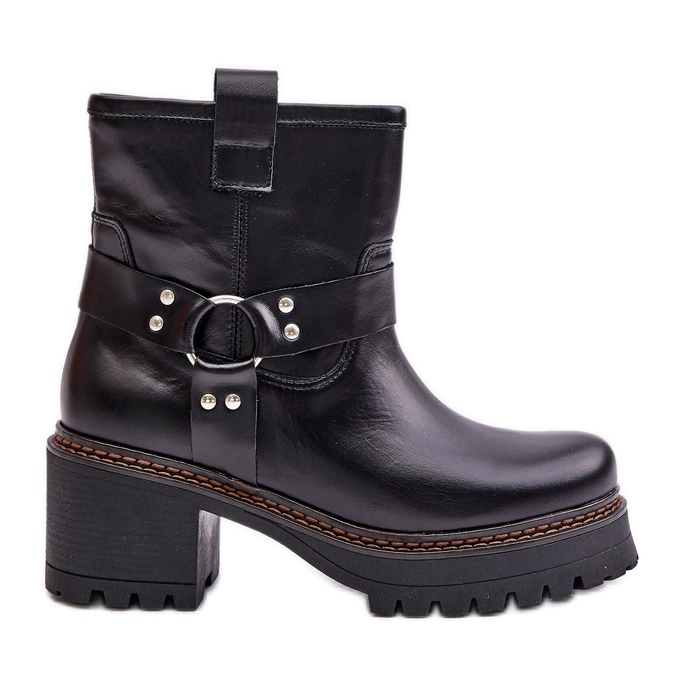 Stivali In Pelle Da Donna Con Cerniera Lewski 3435 Nero
