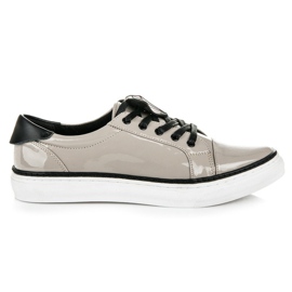 Betler Sneakers laccate a diamante grigio