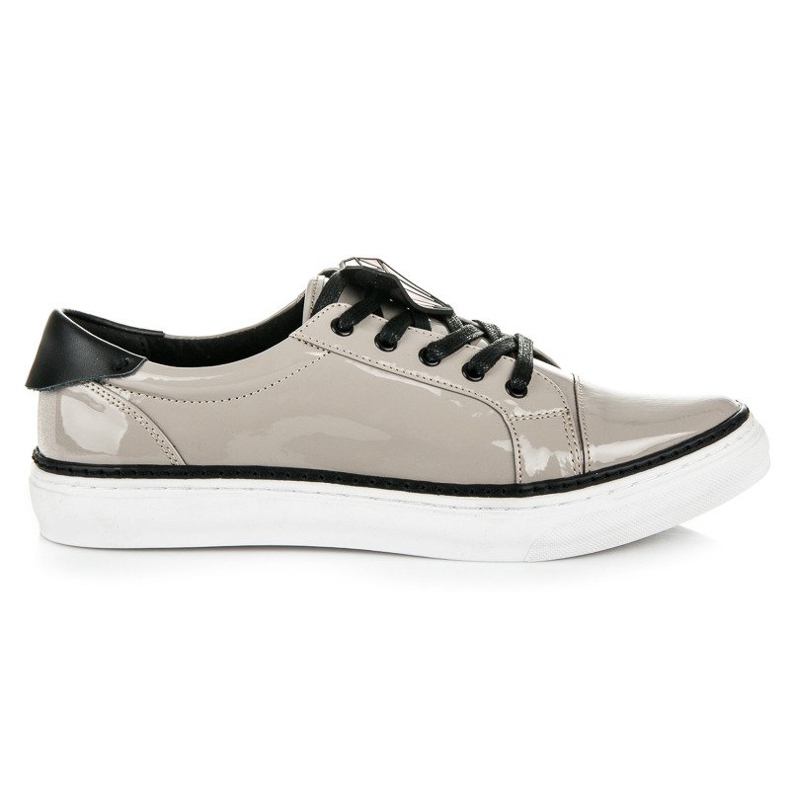 Betler Sneakers laccate a diamante grigio