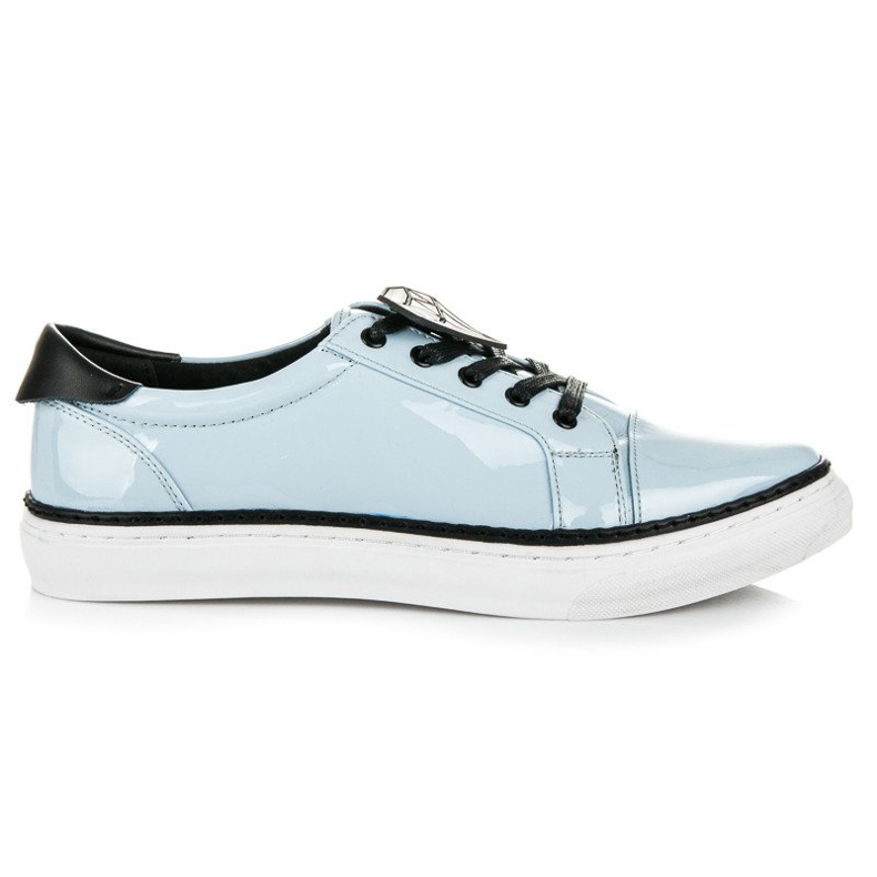 Betler Sneakers laccate a diamante blu