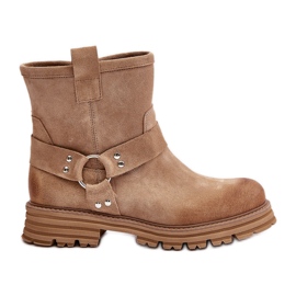 Stivaletti Bassi da Donna in Pelle Scamosciata Lewski 3610 Beige